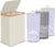 efluky Laundry Hamper with Lid, Trio Laundry Basket with 2 Removable Bags, 3 Section Laundry Bin with Bamboo Handles for Bathroom, Bedroom & Laundry Room, 160L (42.3 Gallon) Beige