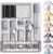 49 Pieces Silverware Sets With Organizer And Steak Knives,Stainless Steel Flatware Sets Service For 8 Person For Home Kitchen,Tableware Cutlery Sets,Includes Knife Spoon and Forks Sets