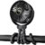Portable Stroller Mini Fan, Small Rechargeable Personal Fan, Baby Travel Essentials for Wagon, Car Seat, Treadmill, Battery Powered Biking Gear Accessories, 360° Rotation, 3-Speed, Display, Black