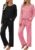 EKOUAER Womens 2 Pack Long Sleeve Pajama Sets