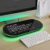 TSJ OFFICE Glass Desktop Whiteboard – 17 X 7 Inches Black Board Green Light | Glass Surface/Not