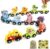 TenFans Montessori Wooden Magnetic Animal Train Set for Toddlers | 11 Pieces Educational Preschool STEM Learning Toy, Fine Motor Skills Development Train Toy, Birthday Gift for Boys and Girls