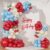 CROSSFINGERS Cherry Red and Blue Balloon Arch Kit