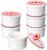 MALACASA White Porcelain Ramekins with Lids