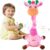 MIAODAM Dancing Giraffe Interactive Toy, Singing 10 Children’s Song, Stuffed Baby Toy Repeats What You Say, Colorful Glowing Plush Toys for Toddler Easter Day Gifts for Kids(Pink Giraffe)