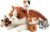5Pcs Realistic Cat Stuffed Animal, Cat Plush Family: 1 Mommy Cat & 4 Kitten | 12 Inch Stuffed Orange Cat Plush Toys, Kitty Plushies Pillow Toys for Girls & Boys Birthday Christmas Surprises Gifts