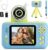 Makolle Camera for Kids, Toddler Volging Cameras Age 3-8 Christmas Birthday Gifts for Boys and Girls 3-12 Year Old Boys Digital Camcorder for Video Portable Kids Selfie Camera with SD Card Blue | Flip Up Lens, Drop Proof