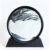 Kbkoudez Moving Sand Art Picture- Sand Art Liquid Motion 3D Sandscape, Round Glass Frame Display Flowing Sand Relaxing Toy for Desktop Home Office Work Ocean Decor, Ideal Gift (Black, 7inch)