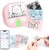 Mini Sticker Printer Thermal Sticker Maker Machine,Bluetooth Print Pods for Kids Teens Gifts,Pocket Printpod Portable Impresora for Phone,Note Buddy,Photo,Custom Sticker,Scrapbook-Pink