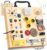 AMGAMGTS Wooden Montessori Busy Board with 17 LED Lights for Toddlers