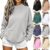 Furundly Mock Neck Sweatshirt Women Long Sleeve Pullover with Pockets