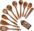 Pleafind Natural Solid Wooden Utensil Set