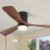 52-Inch Wood Ceiling Fan with Lights and Remote