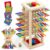 Nene Toys BALLFALL – Montessori Wooden Board Game for Kids Ages 3-9 – Educational Toy for Fine Motor Skills & Logical Thinking – Classic Family Tower Game with Colorful Sticks, Dice & Cards