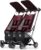 R1 Auto-Fold Double Travel Stroller-Can Turn into Two Single Strollers, Red | Ultra Lightweight Twin Stroller Side by Side Stroller for Babies and Toddlers Aged 6-36 Months, Only 23.5 lbs