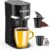 Single Serve Coffee Maker for K-Cup and Grounds, Fast Brew, 6-12 oz Brew Sizes Single Cup Coffee Maker Fits 5.5″ Mugs, One-Button Small Coffee Maker, Descaling Reminder,Black,9.45 Inches