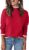 UNCLECAT Womens Ruffle Mock Neck Sweater