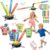 Bean Bag Ring Toss Game for Kids, 3-in-1 Carnival Musical Jumping Toy with LED Lights, Remote, Electric Spinning Base, Indoor & Outdoor Toys for Kids Ages 4-8, Backyard Sport Toy for Boys Girls