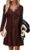 OFEEFAN V Neck Sweater Dress