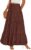 PRETTYGARDEN Womens Boho Tiered Ruffle Flowy Maxi Skirt