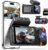 3 Channel Dash Cam: 4K+1080P+1080P-Dash Cam Front and Rear Inside with Free 64GB Card & 5GHz WiFi – Dash Camera for Cars with IR Night Vision APP Control Parking Mode G-Sensor Loop Recording(X7)