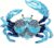 SIQIZHOU Blue Crab Jewelry Trinket Boxes