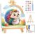 Gemozaic Hedgehog Paint by Numbers Kit for Kids with Frame and Easel, Paint by Numbers for Kids Ages 8-12, DIY Acrylic Oil Painting for Home Wall Decor, 8×8 Inch