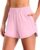 SANTINY Women’s 3″/4″/5″ Athletic Running Shorts (Pink-L3_M)