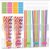 Straw Holder for Cabinet Door – 9.5” Acrylic Straw Organizer with Adhesive Tape & Stickers, Transparent Straws Storage Container for Cabinet, Straws Dispenser for Counter Cupboard Home Kitchen Cafe