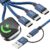 Travel Essentials Multi Charging Cable with 3 Type-C Ports iWatch Charger