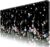 DINKY Leather Desk Protector Mouse Pad, Large Keyboard Mat, Non-Slip PVC Leather Blotter, Black Laptop Pad, Waterproof Writing Pad for Office Home 35.4″ x 15.7″, Flower Rain