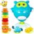 EKU Hippo Bath Toys for Kids Ages 18months+ Toddler with Burger Stacking Cups Swimming Duck Crab Bath Time Water Play Toys Bathtub Toys