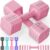 FEIERDUN 5-in-1 Adjustable Dumbbell Set of 2, 12LBS/6LBS Hand Weights for Women, 1s-Adjust Dual-Stable Dumbbell Set for Women Home Gym & Outdoor, Pink