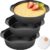 BEWOS 6 Inch Cake Pan Set – 3 Pcs Carbon Steel Round Cake Pans with 100 Pcs Parchment Paper, Round Cake Pans, Nonstick Baking Pans Set with Handle, Dishwasher Safe