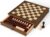 Premium Natural Walnut 13″ x 13″ Magnetic Wooden Chess Set with 1 Built-in Storage Drawers – 2 Bonus Extra Queens – 24 Checkers Pieces – Staunton Chess Pieces, Board Games Chess Sets