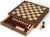 Premium Natural Walnut 13″ x 13″ Magnetic Wooden Chess Set with 1 Built-in Storage Drawers – 2 Bonus Extra Queens – 24 Checkers Pieces – Staunton Chess Pieces, Board Games Chess Sets
