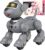 anysun Remote Control Robot Dog for Kids, Programmable Smart Puppy Intelligent Learning Dancing Walking RC Robot Toys for Girls and Boys (Gray)