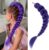 Purple Braids Ponytail Hair Pre Braiding Hair With Tie 24inch