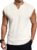 COMDECEVIS Mens Casual V-Neck Ribbed Knit Tank Tops