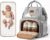 Large Diaper Bag for Mom: 27 Liters with Changing pad – Insulated Lightweight Travel Backpack for Organizing Baby Boy & Girl Essentials – Grey