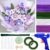 Beginner DIY Pipe Cleaner Craft Starter Kit with Step-by-Step Tutorial Video, 500 Pcs Thick 12in x 8mm Chenille Stems in 5 Colors, Holiday & Room Decor, Family Handmade Projects (Purple)