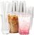 HOMEWARM 100 Pack 20 oz Clear Plastic Cups