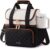 LOVEVOOK Insulated Lunch Bag for Women,Large Double Deck Adult Lunch Box,Teacher Lunch Tote Bag with Cup Holder,Leakproof Cooler Bag with Adjustable Shoulder Strap for Work Picnic Beach,Larger 15L