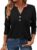 GKBK Womens Long Sleeve Tops Fall Clothing V Neck Casual Shirts