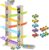 Wooden Car Ramp Toy Set, Montessori Ramp Set Includes 7 Mini Cars and Track — Educational Gift for Boys and Girls 3+ Years Old