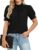 FUNLINGO Womens Short Puff Sleeve Tops