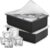 TEMPRIUM 2 Pack Silicone Ice Cube Tray with Lid