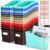 Teling 24 Pcs Plastic Book Bins Bulk for Classroom Interlocking Magazine Holder Organizer Folder Binder Storage Container Box with Name Labels for School Office Home Supply (Retro Earth Tone)
