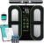 Digital Scales for Body Weight, 8-Electrode Smart Bathroom Weight Scale with BMI, BMR, Body Fat, Muscle Mass, Body Composition Analysis with VA Color Screen and Retractable Handle 400lbs