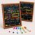 First and Last Day of School Sign Board with Pine Wood Frame & 6 Erasable Color Markers – 10×12 Inch Double Sided Back to School Chalkboard Photo Prop, Reusable Dry Erase Milestone Keepsake